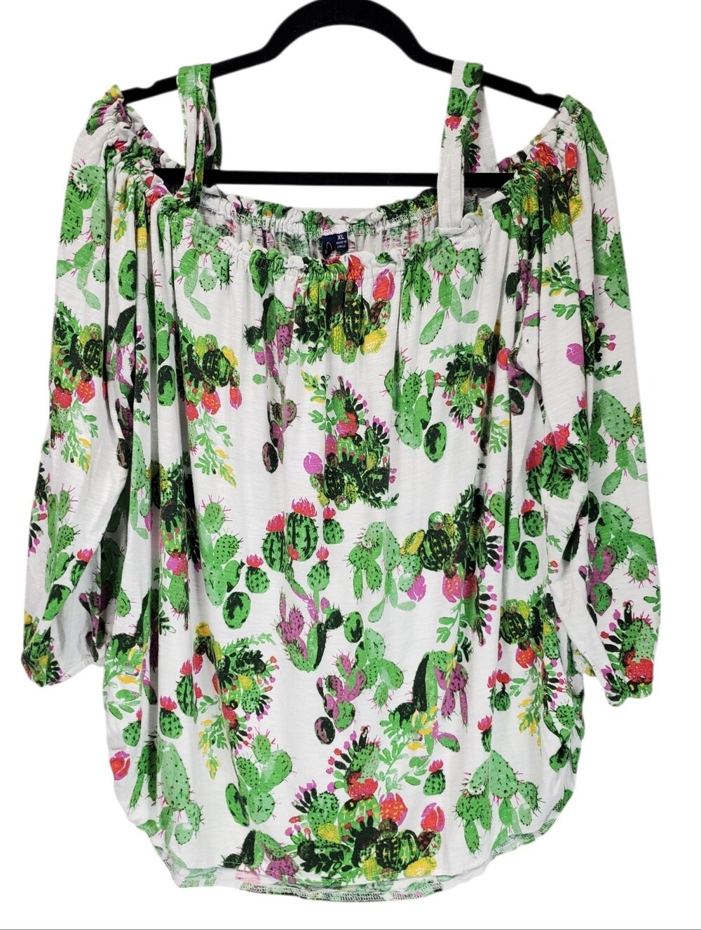Boho Coastal Cowgirl Rodeo Beach Off Shoulder Casey Key XXL Stretch Blouse